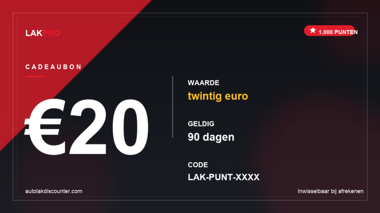 Waardebon T.W.V €20,-